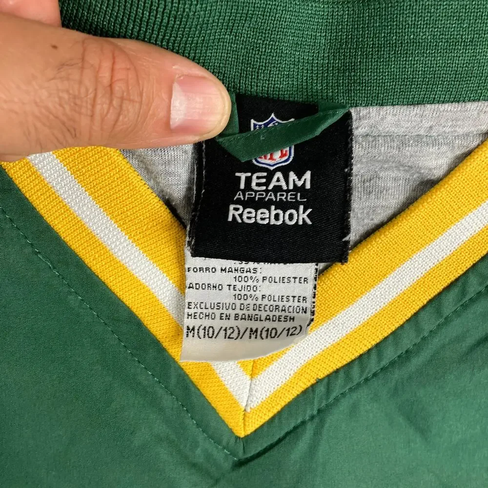 Reebok Pullover Boys‎ Size M Green Packers NFL Sweatshirt Long Sleeve Team Logo
